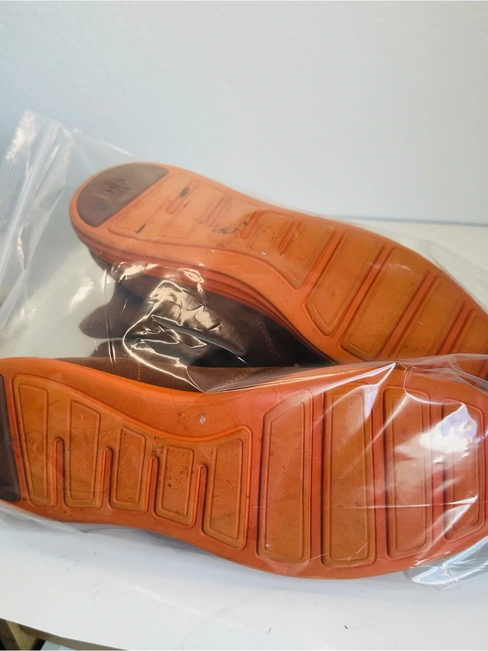 Cole Haan Boots Mens Size 10.5 Brown Suede Lunargrand Chukka Orange Sole Casual
